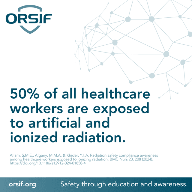 Statistic: 50% of all healthcare workers are exposed to artificial and ionized radiation.